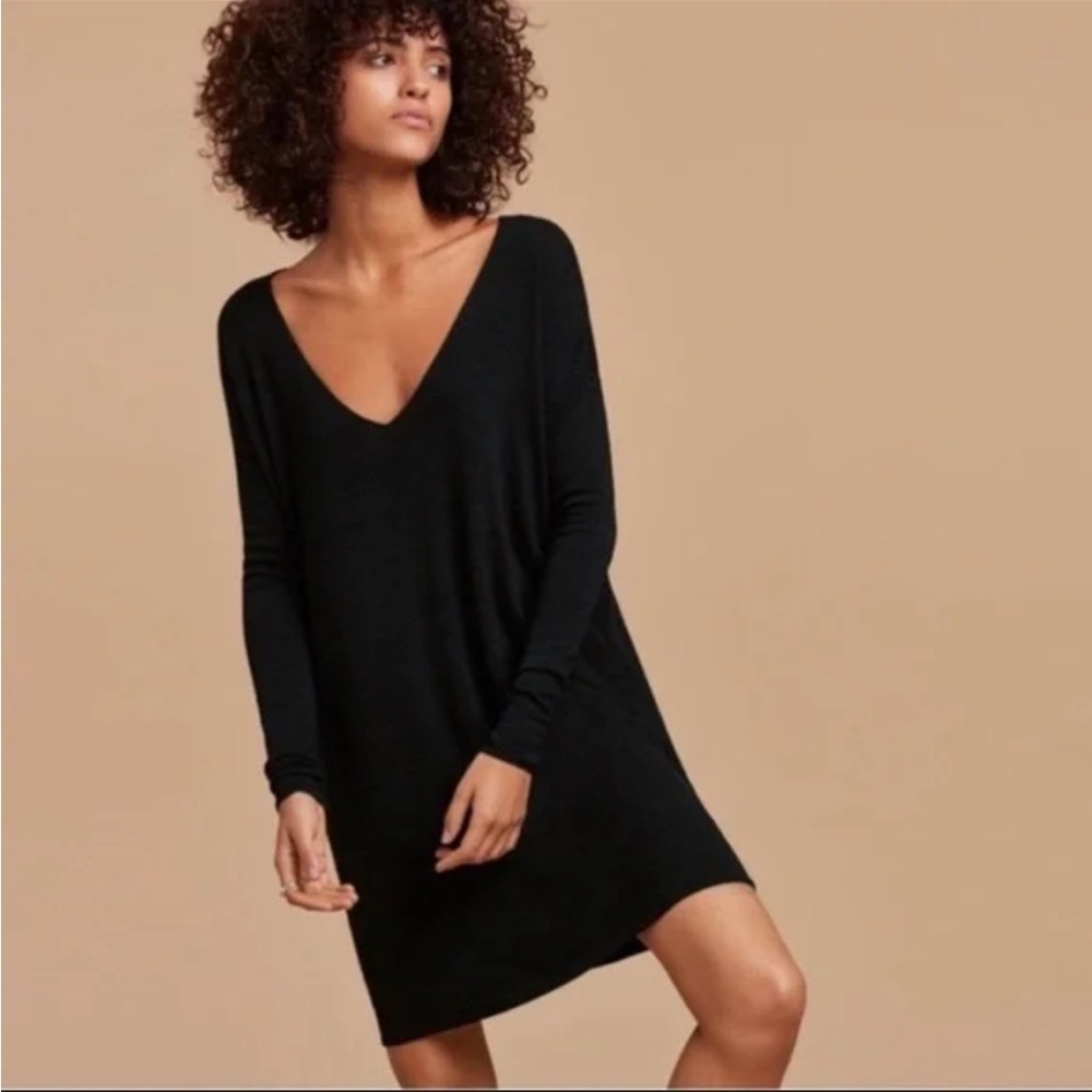 Wilfred Free Gail V Neck Long Sleeve Dress Small Oversized - Picture 10 of 10